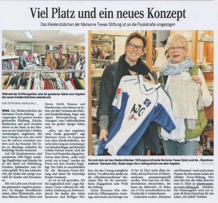 Das Kleiderstübchen ist umgezogen